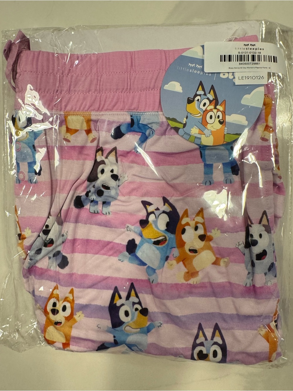 Little sleepies Bluey pajama pants, size M